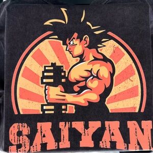 Saiyan Graphic T-shirt vintage wash